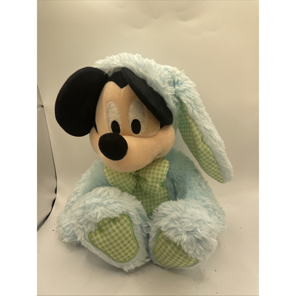 RETIRED DISNEY STORE AUTHENTIC EXCLUSIVE MICKEY MOUSE EASTER BUNNY 14" PLUSH